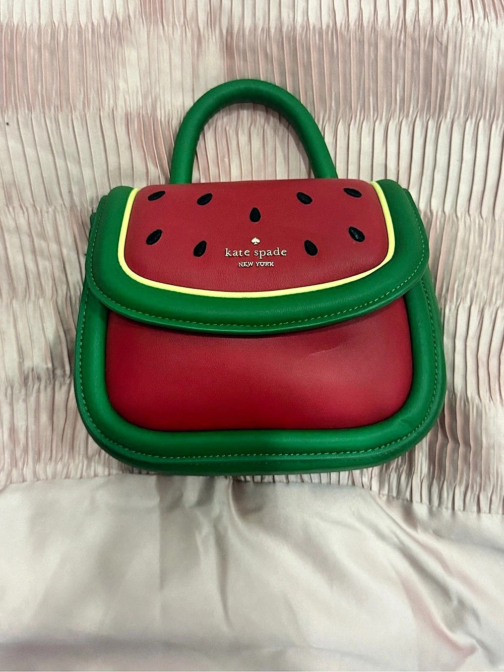 Kate Spade Watermelon 3D Flap Crossbody Mini Bag in Green & Red